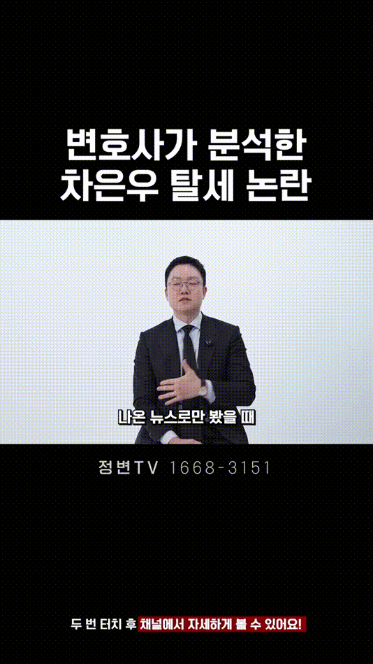 변호사가 분석한 차은우 탈세 논란 _ 법무법인DH 정변TV 정성원 변호사 (1).mp4_000006750.gif