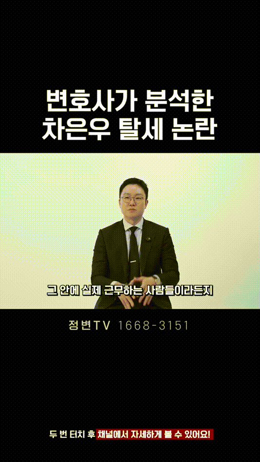 변호사가 분석한 차은우 탈세 논란 _ 법무법인DH 정변TV 정성원 변호사 (1).mp4_000017916.gif